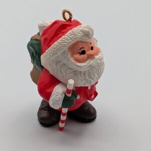 Hallmark Keepsake Jolly Hiker 1986, Vintage Santa Claus Christmas Ornament